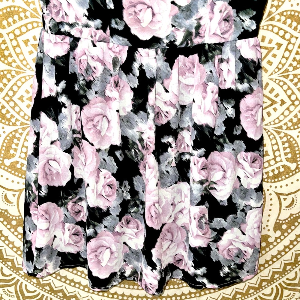 ✨HP✨ BEAUTIFUL FLORAL ZIP-UP FLOWY DRESS BY TRIXXI…JUNIORS SIZE 11 - Picture 5 of 7